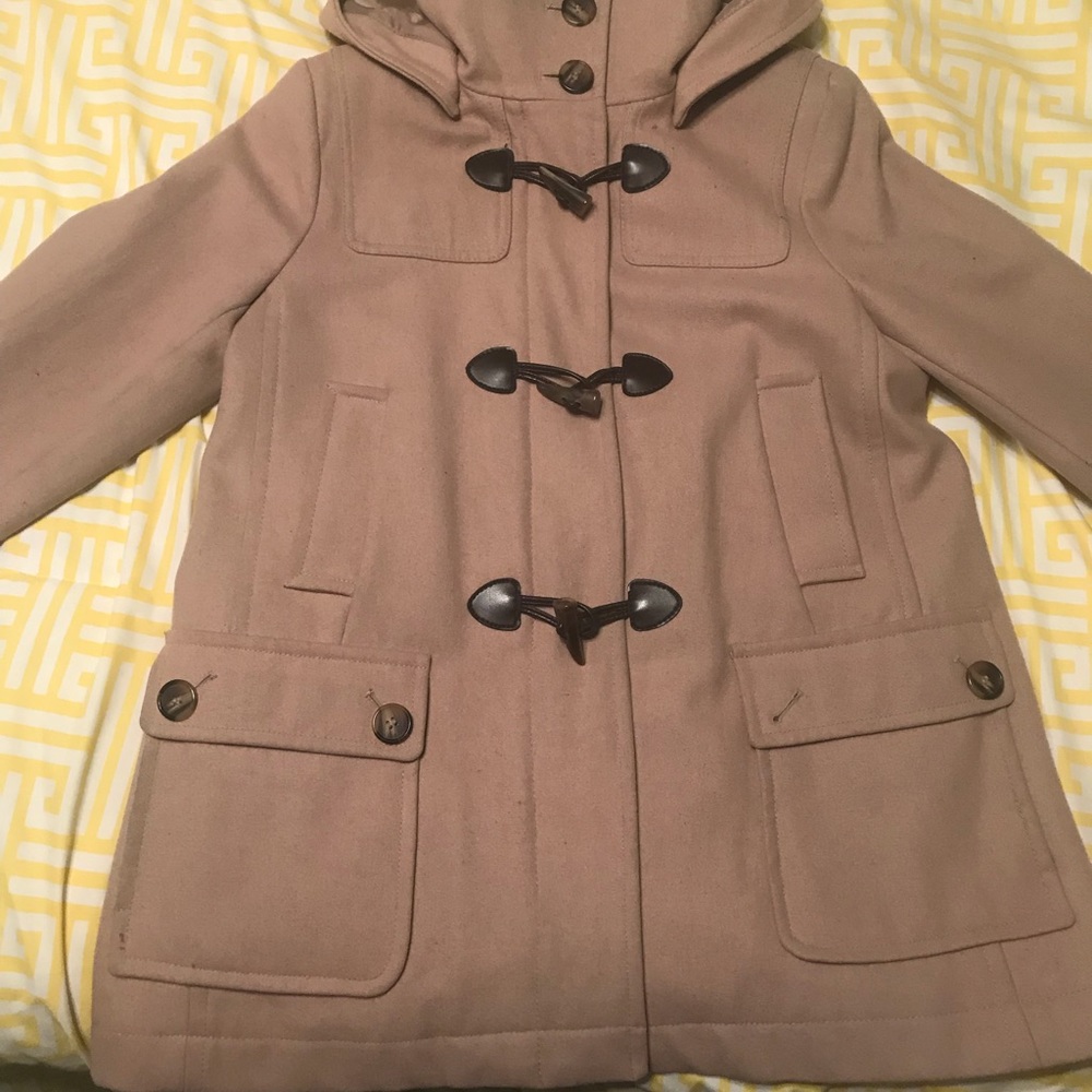 Wool/Polyester Blend Toggle Coat